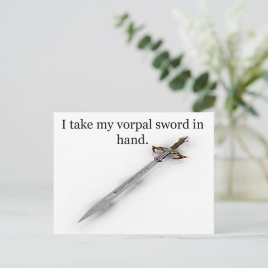 Vorpal Briefkaart (Staand voorkant)