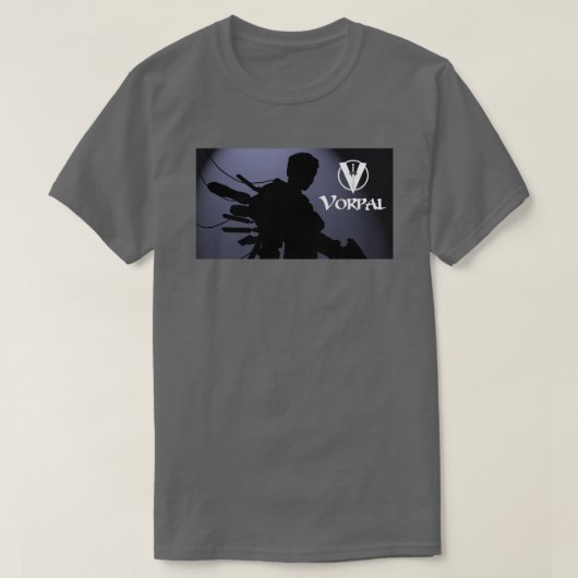 Vorpal Comic Book TShirt: Blue Silhouette T-shirt (Design voorkant)
