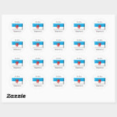 Vorpommern Flag Gem Ronde Sticker (Vel)