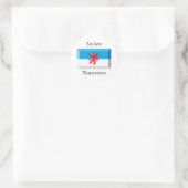 Vorpommern Flag Gem Ronde Sticker (Tas)
