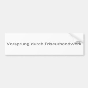 Vorsprung-durch-Friseurhandwerk-Silver Bumpersticker
