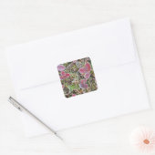 Vorst bedekte bladeren, Canada Vierkante Sticker (Envelop)