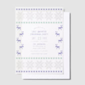 Vorst Elf Ugely Sweater Kerstfeest Vellum Uitnodigingen (Offset)
