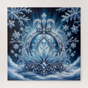 Vorst Kroonjuweel Scene Winter Glinsterende Edelst Legpuzzel