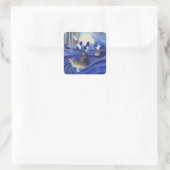 Vorst Magiër Vierkante Sticker (Tas)