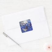 Vorst Magiër Vierkante Sticker (Envelop)