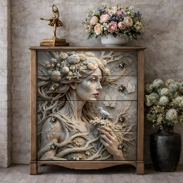 Vorst Nimf Ethische Winter Godin Decoupage Tissuepapier