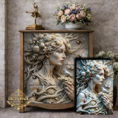 Vorst Nimf Ethische Winter Godin Decoupage Tissuepapier