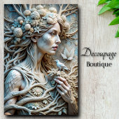 Vorst Nimf Ethische Winter Godin Decoupage Tissuepapier