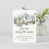 Vorst Onze Nieuwe Hals Van De Bossen Verhuisuitnod Kaart (Staand voorkant)