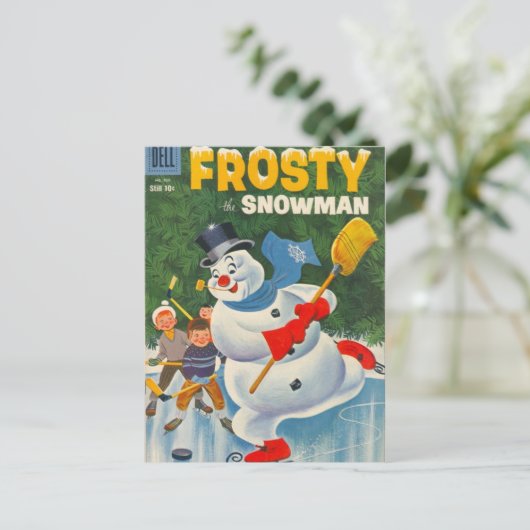 vorst op Schaatsen Briefkaart (Staand voorkant)