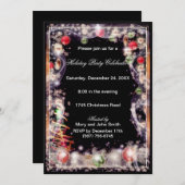 Vorst Ornament Pruimen Christmas Feest Uitnodiging (Voorkant / Achterkant)