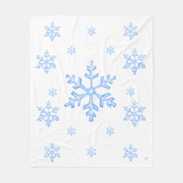 Vorst Sneeuwvlok Patroon Worp Fleece Deken