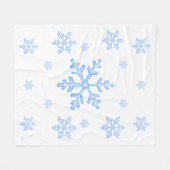 Vorst Sneeuwvlok Patroon Worp Fleece Deken (Voorkant (Horizontaal))