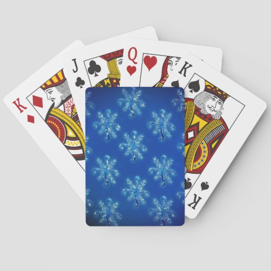 Vorst, sneeuwvlokken pokerkaarten (Achterkant)