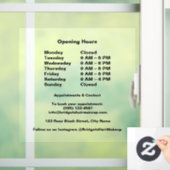 Vorst Zwart Modern bedrijf Openingstijden Raamsticker (Huis)