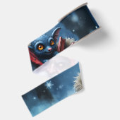 Vorstbeet Santa & zijn ondeugende elf. Grosgrain Lint (Achterkant)