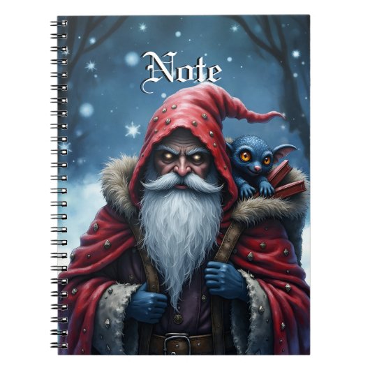 Vorstbeet Santa & zijn ondeugende elf. Notitieboek (Voorkant)