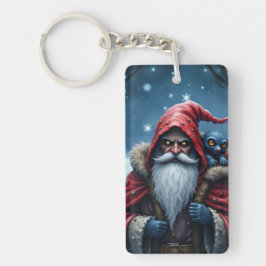 Vorstbeet Santa & zijn ondeugende elf. Sleutelhanger