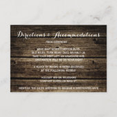 Vorstbeet Schuur Hout Winter Bruiloft Receptie Informatiekaartje (Achterkant)