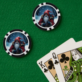 Vorstbijtende Kerstman & Zijn Ondeugende Elf. Poker Chips