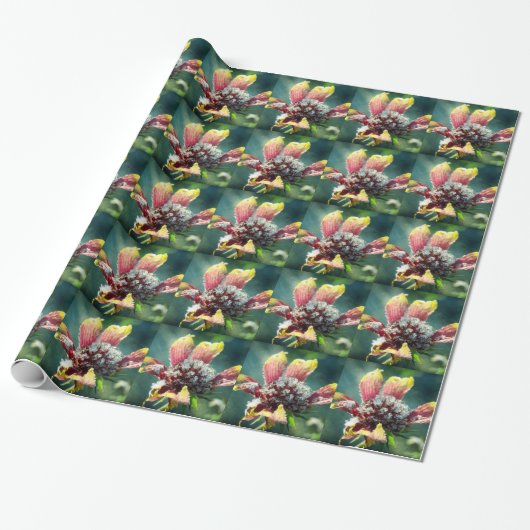Vorstbloem Cadeaupapier (Uitgerold)