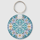 Vorstbloem Winter Mandala Sleutelhanger (Achterkant)
