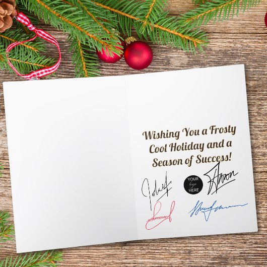 Vorstelijke Elegantie Professionele Sneeuwman Feestdagen Kaart