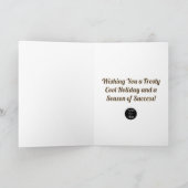 Vorstelijke Elegantie Professionele Sneeuwman Feestdagen Kaart (Binnen)