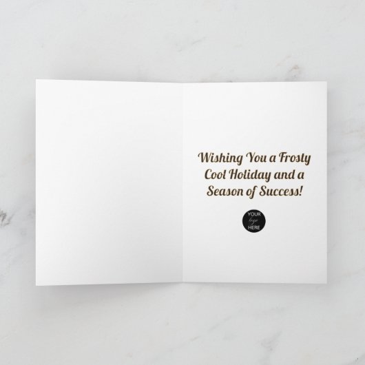 Vorstelijke Elegantie Professionele Sneeuwman Feestdagen Kaart (Binnen)