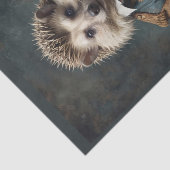 Vorstelijke renaissance geklede egel met vlinderda tissuepapier (Detail)