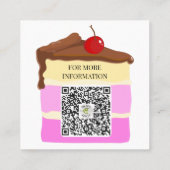 VORSTENDE moderne kleurrijke bakkerskers Vierkante Visitekaartje (Achterkant)