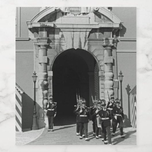  Vorstendom Monaco — princely paleis Wijn Etiket (Enkel label)