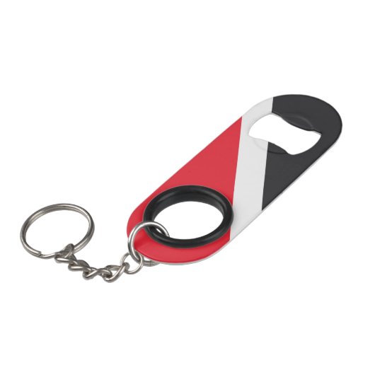 Vorstendom Sealand Flag Mini Flessenopener (Voorkant Gekanteld)