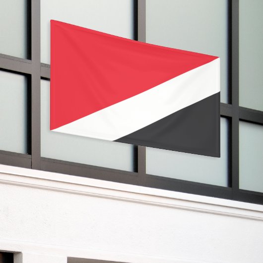 Vorstendom Sealand Flag Spandoek (Buitenkant Gebouw)