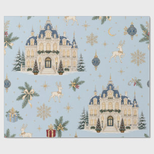Vorstig Ijsblauw Hemels Winterpaleis Kerstmis Cadeaupapier