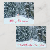 Vorstig in het bos kerstkaart notitiekaartje (Voorkant / Achterkant)