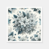 Vorstige Blauwe Kerstster Découpage Servetten (Voorkant)