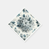 Vorstige Blauwe Kerstster Découpage Servetten (Hoek)