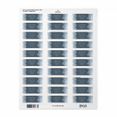 Vorstige Blauwe Winter Huwelijk Custom Etiket (Full Sheet)