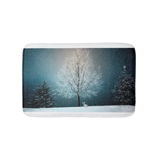 Vorstige boom in de avond badmat (Voorkant)