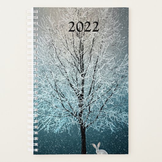 Vorstige boom in de avond planner (Voorkant)