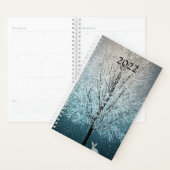 Vorstige boom in de avond planner (Display)
