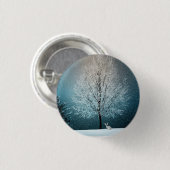 Vorstige boom in de avond ronde button 3,2 cm (Voorkant /achterkant)