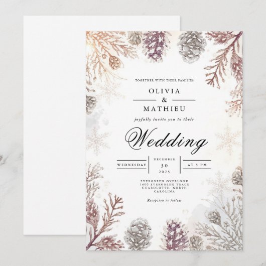 Vorstige Denneappel Winterhuwelijk Kaart (Voorkant / Achterkant)