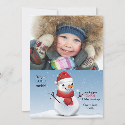 Vorstige foto kerstkaart (Voorkant)