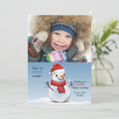 Vorstige foto kerstkaart (Staand voorkant)