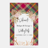 vorstige kleurrijke Schotse herfst huwelijks welko Acryl Bord (Voorkant)