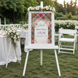 vorstige kleurrijke Schotse herfst huwelijks welko Acryl Bord