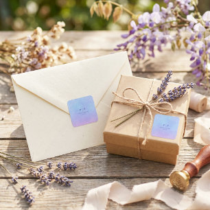 Vorstige Lavendel Periwinkle Ethische Boom Boog Vierkante Sticker
